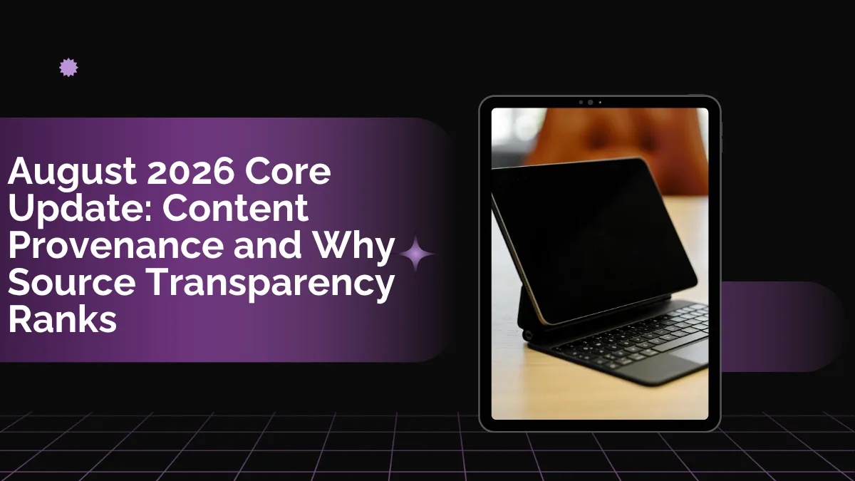 Google August 2026 Core Update Content Provenance Original Reporting